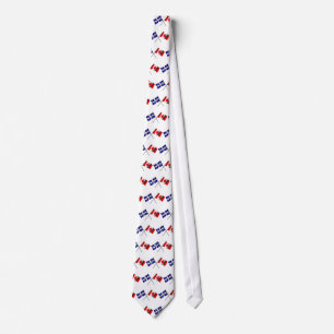 Quebec French Canadian Flag Neck Tie