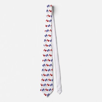 Quebec French Canadian Flag Neck Tie by Hodge_Retailers at Zazzle