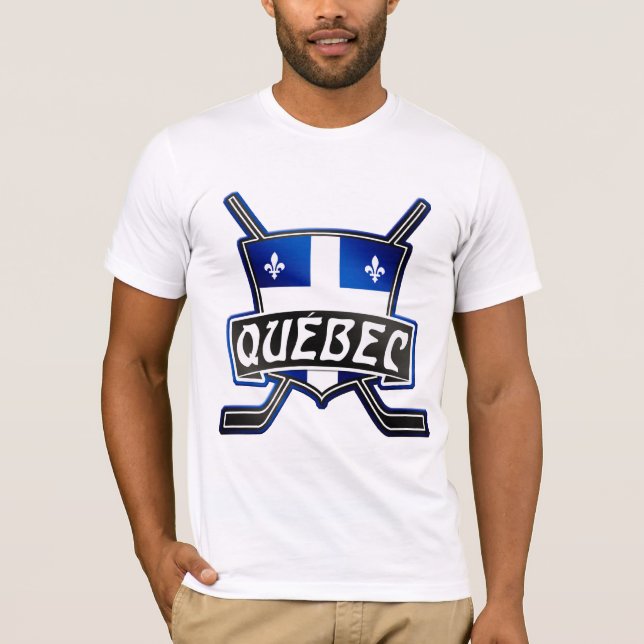 Quebec Hockey Logo T-Shirt with Name & Number (Front)