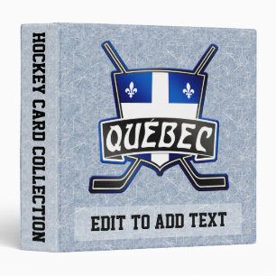 Quebec Hockey Trading Card Album Binder