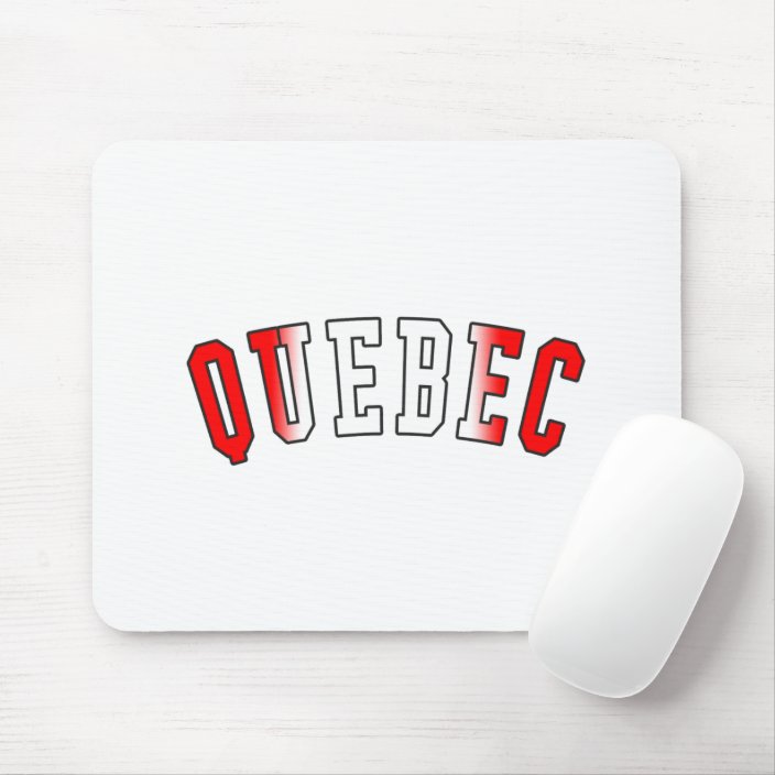 Quebec in Canada National Flag Colors Mousepad