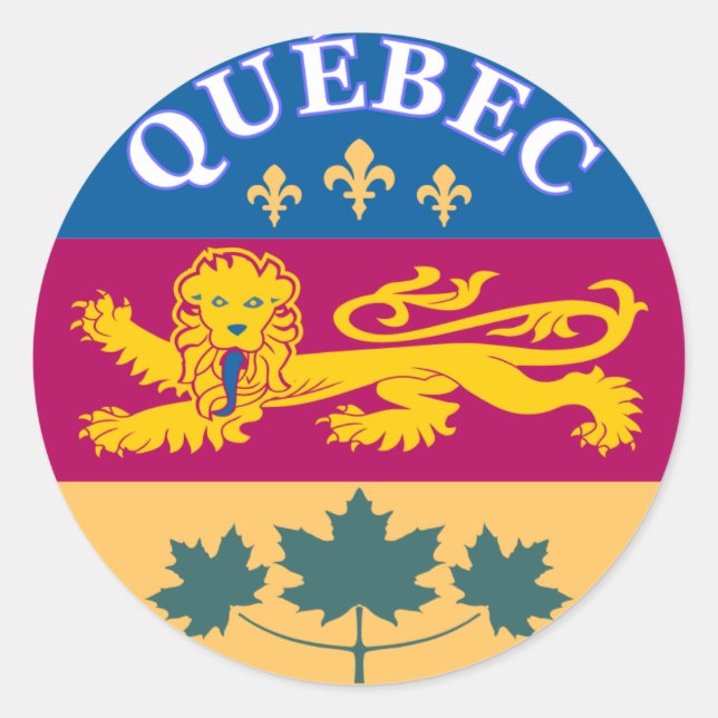 Quebec,La Belle Province Classic Round Sticker (Front)