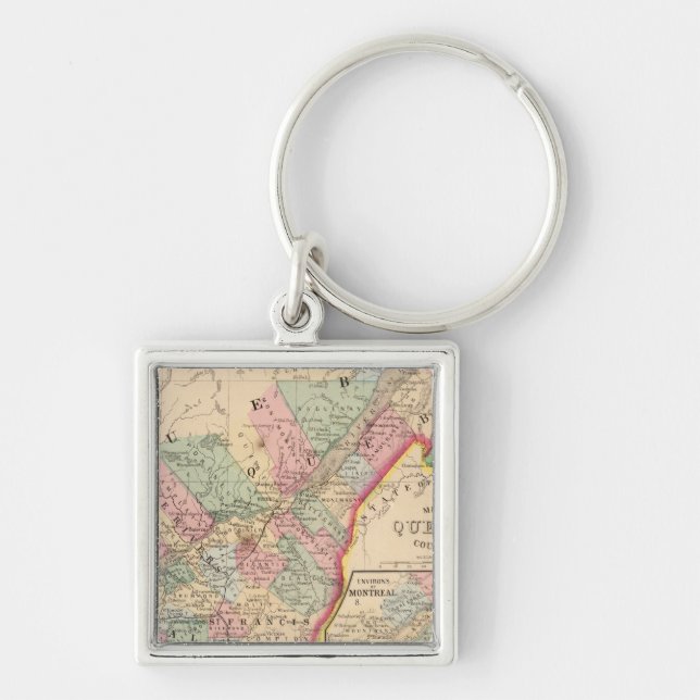 Quebec Map by Mitchell Keychain (Front)