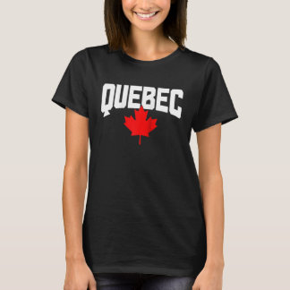 Quebec Maple Leaf Canada Canadian Flag Pride Ragla T-Shirt