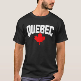 Quebec Maple Leaf Canada Canadian Flag Pride Ragla T-Shirt