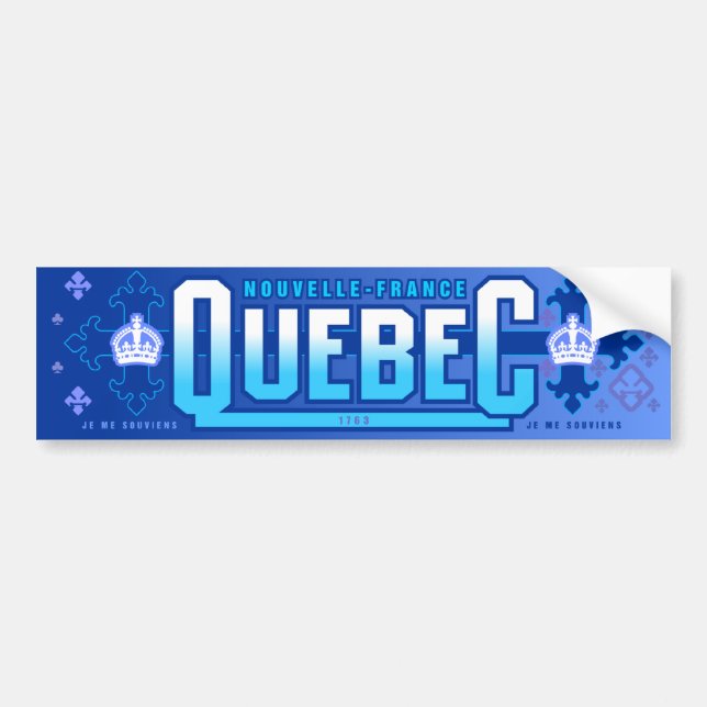 Québec. Nouvelle-France Bumper Sticker (Front)