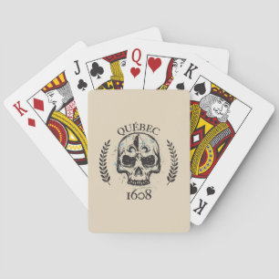 Québec patriote 1608 grunge métal Référendum OUI Poker Cards