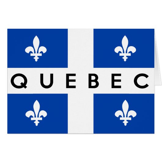 quebec province flag canada country name text (Front Horizontal)