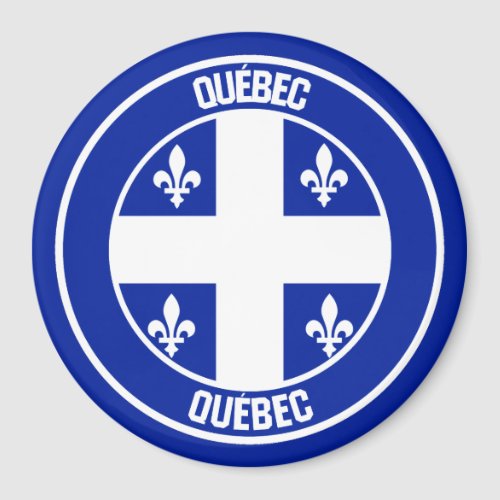 Quebec Round Emblem Magnet