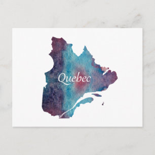 Quebec silhouette postcard