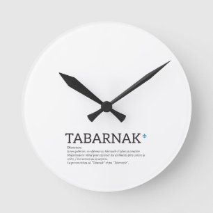 Quebec Tabarnak Swear Word Joual Humor French Round Clock
