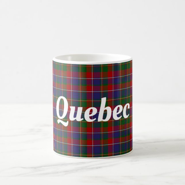 Quebec Tartan Plaid Coffee Mug (Center)