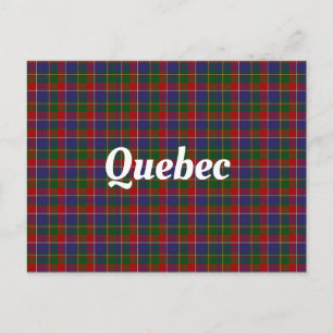 Quebec Tartan Plaid Postcard