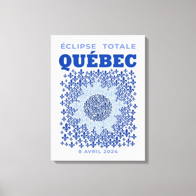 Quebec Total Eclipse Canvas Print (Front)