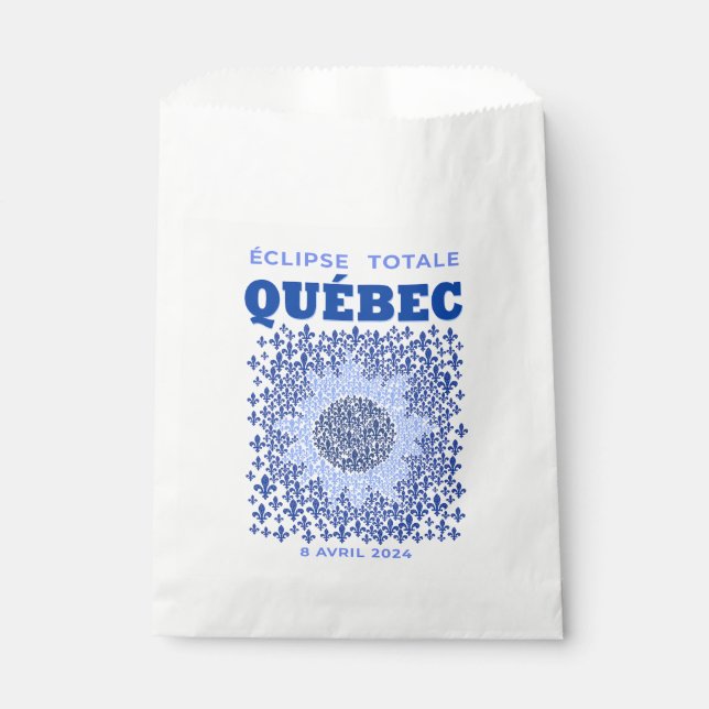 Quebec Total Eclipse Favor Bag (Front)