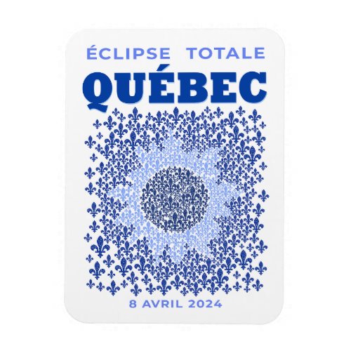Quebec Total Eclipse Flexible Photo Magnet