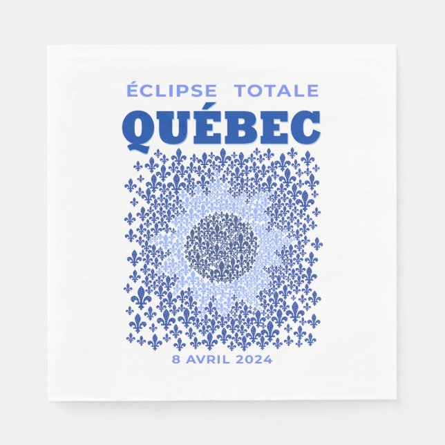 Quebec Total Eclipse Napkins (Front)