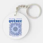 Quebec Total Eclipse Round Keychain (Back)