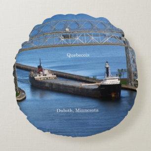 Quebecois round pillow