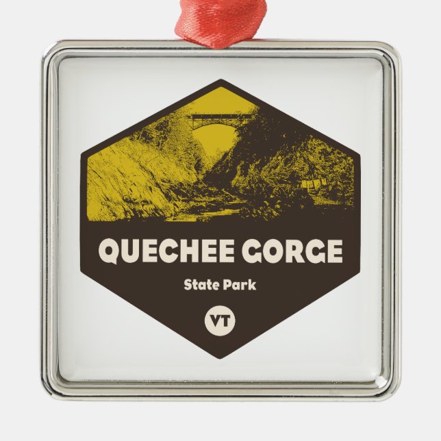Quechee Gorge State Park Vermont Metal Ornament (Front)