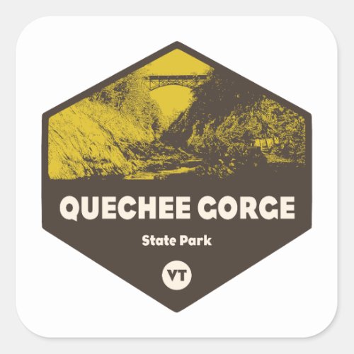Quechee Gorge State Park Vermont Square Sticker