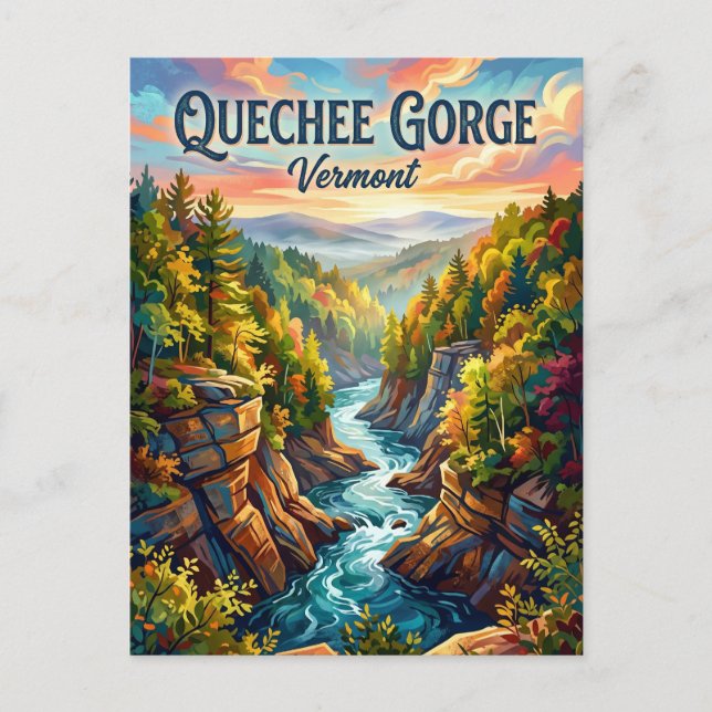 Quechee Gorge Vermont Postcard (Front)