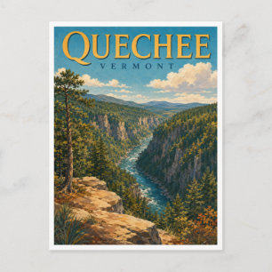 Quechee Vermont Quechee Gorge GeoSaga Postcard