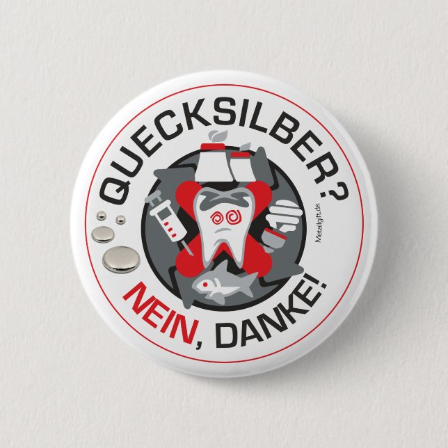 "Quecksilber? Nein, Danke!" pin/button Button (Front)