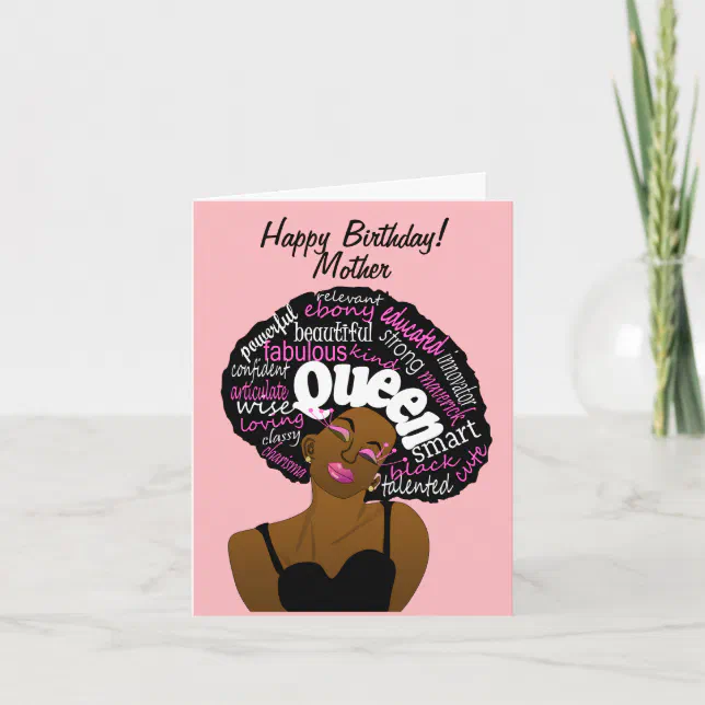 Queen African American Mother Birthday Card | Zazzle