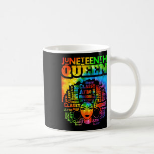Queen Afro Melanin Black Girl Magic Women Tie Dye Coffee Mug