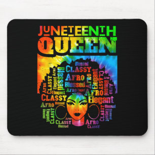 Queen Afro Melanin Black Girl Magic Women Tie Dye Mouse Pad
