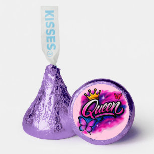Queen Airbrush Graffiti Crown & Butterfly Hershey®'s Kisses®