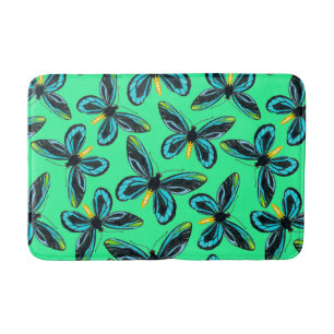 Queen Alexandra' s birdwing butterfly pattern Bath Mat