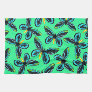 Queen Alexandra' s birdwing butterfly pattern Kitchen Towel