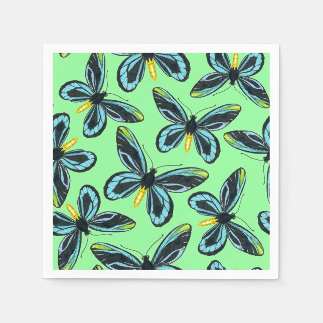 Queen Alexandra' s birdwing butterfly pattern Napkins (Front)