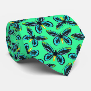 Queen Alexandra' s birdwing butterfly pattern Neck Tie