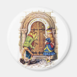 QUEEN ALICE AND THE FROG AT THE CASTLE DOOR MAGNET