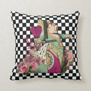 Queen Alice in Wonderland Elegant Throw Pillow