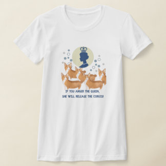 Queen and Corgis Funny T-Shirt
