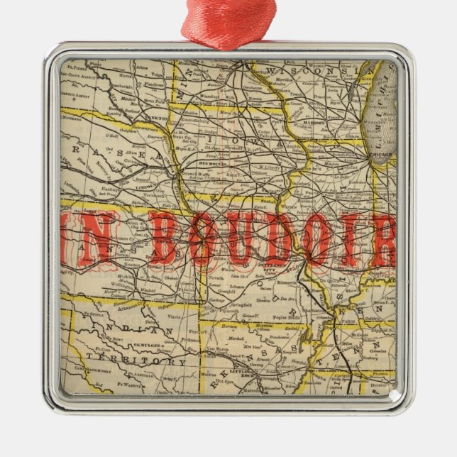 Queen and Crescent Route 2 Metal Ornament (Front)