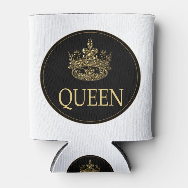 Queen and Crown Emblem Can Cooler (Front)