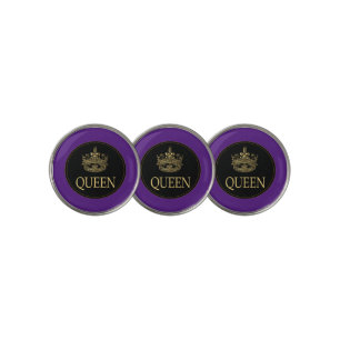 Queen and Crown Emblem Golf Ball Marker