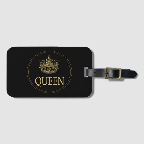 Queen and Crown Emblem Luggage Tag