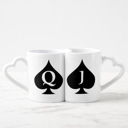 Queen and Jack nested mugs