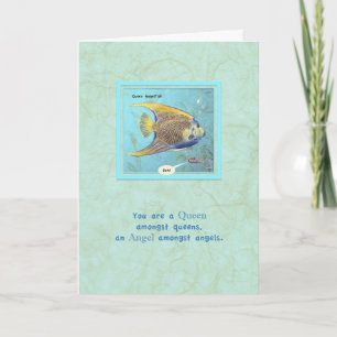 Queen Angelfish Anniversary Card