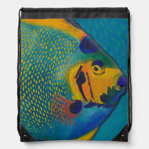 Queen Angelfish Drawstring Backpack