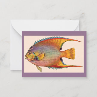 queen angelfish note card