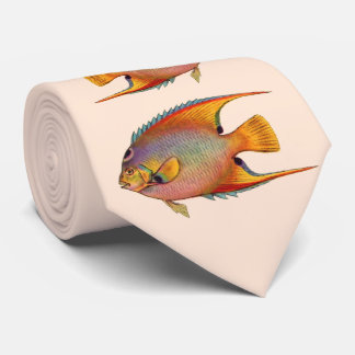 queen angelfish print neck tie