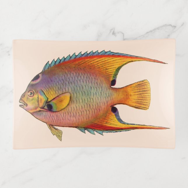 queen angelfish print trinket tray (Front)