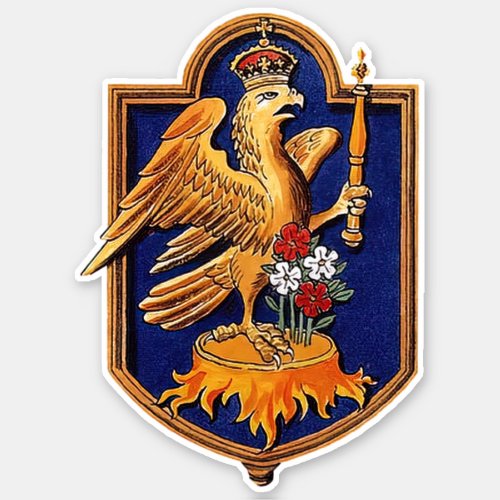 Queen Anne Boleyn Royal Badge White Falcon Sticker
